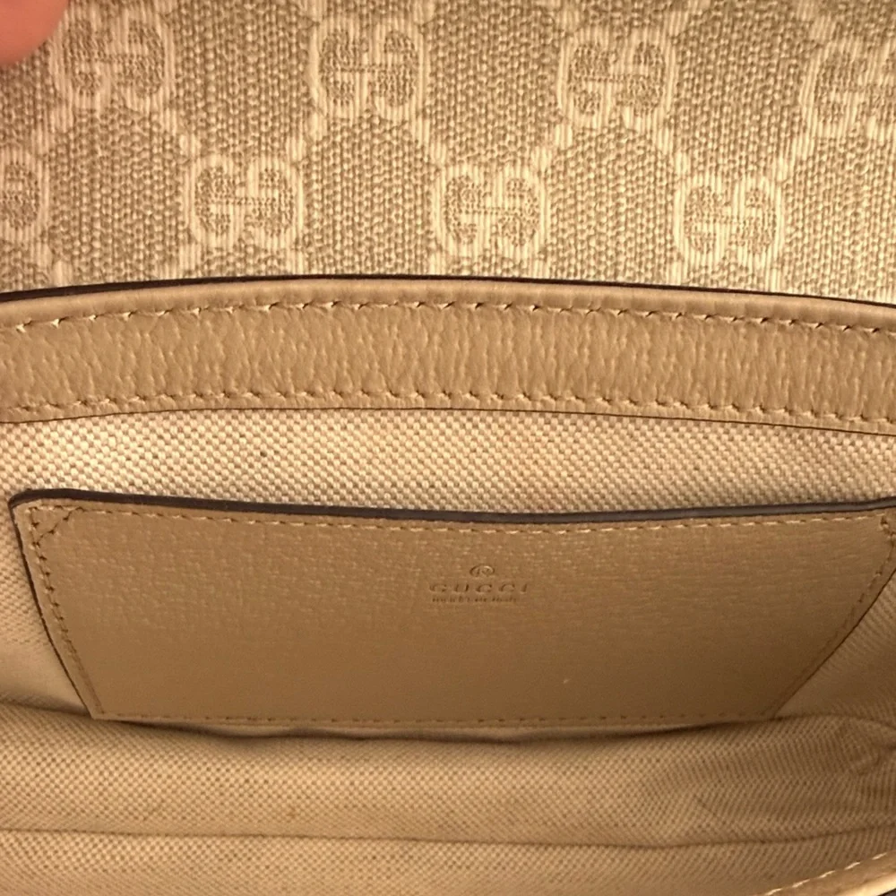 Gucci Ophidia Beige GG Crossbody with Green and Red Strap - Picture 3 of 8